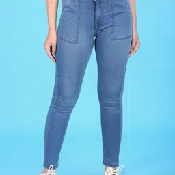 Flying Machine Women Blue Super Light Fade Skinny Fit Jeans-image-70