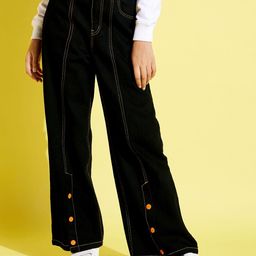 Noh Voh - SASSAFRAS Kids Girls Black Wide Leg Jeans-image-96