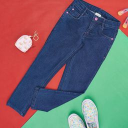 Pantaloons Junior Girls Clean Look Cotton Cropped Jeans-picture-6