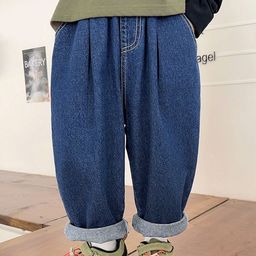 LULU & SKY Boys Tapered Fit High-Rise Low Distress Jeans-image-73