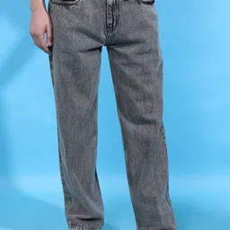HIGHLANDER Men Grey Straight Fit Mid-Rise Clean Look Jeans-image-50