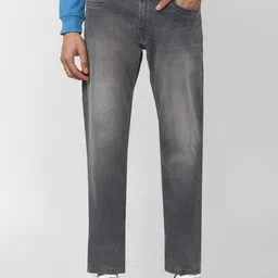 Peter England Casuals Men Grey Slim Fit Heavy Fade Jeans-image-76