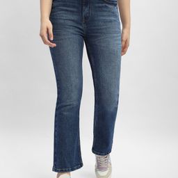 Madame Women Bootcut Heavy Fade Cotton Jeans-image-31