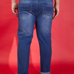 bigbanana Men Plus Size Low Distress Light Fade Stretchable Jeans image 5