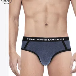 Pepe Jeans Men Pack of 2 Blue Solid Briefs-picture-22