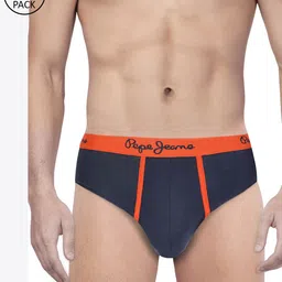 Pepe Jeans Men Pack of 2 Navy Blue Solid Briefs 8936555-2-image-47