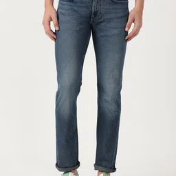 Lee Men Blue Slim Fit Heavy Fade Stretchable Cotton Jeans-picture-2