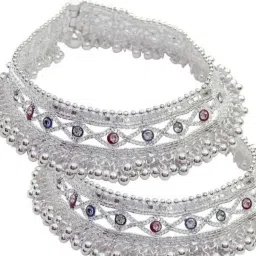 Women's Party, Casual And Fashionable Silver, Brass Anklet-image-67