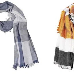 Self Design Pure Cotton Men Multicolor Fancy Scarf-image-5