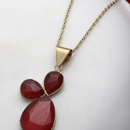 PANASH Gold-Plated Stone-Studded Pendant with Chain-image-21