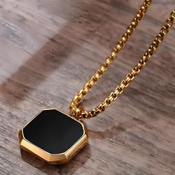 KARISHMA KREATIONS Unisex Set Of 2 Stainless Steel Geometric Pendants with Chain-image-14