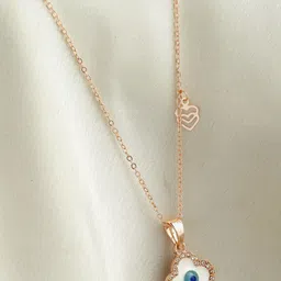 VOGUE PANASH Gold-Plated Cubic Zirconia-Studded Evil Eye Pendant With Chain-10