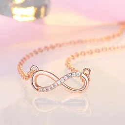 Jewels Galaxy Rose Gold Plated Pendants with Chains-11