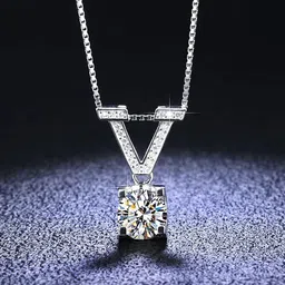 Jewels Galaxy Silver-Plated Crystal Studded Pendant With Chain-image-17