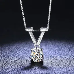 Designs & You Silver-Plated CZ Stone-Studded Pendant-56