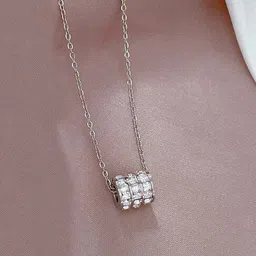 Jewels Galaxy Silver-Plated Cubic Zirconia Studded With Chain-35