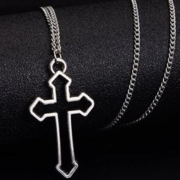 OOMPH Men Silver-Plated Jesus Pendants with Chains-picture-36