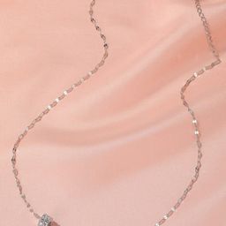 Jewels Galaxy Silver-Plated AD-Studded & Circular-Charm Pendant With Chain-0