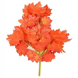 WELL ART GALLERY Orange 4 Pieces Maple Artificial Plant-picture-11