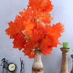 WELL ART GALLERY Orange 4 Pieces Maple Artificial Plant-image-91