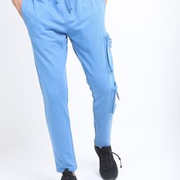 HIGHLANDER Men Blue Solid Slim-Fit Track Pant-image-15