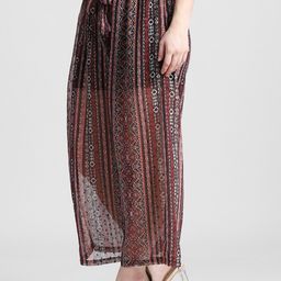 ONLY Women Ethnic Printed Loose Fit High-Rise semi Sheer Parallel Trousers-image-76