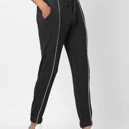 Campus Sutra Men Charcoal Grey Solid Cotton Joggers-image-74