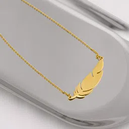 SALTY Men Stainless Steel Feather Shaped Pendants with Chains-51