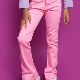V-Mart Girls Clean Look Coloured Cotton Jeans-image-21