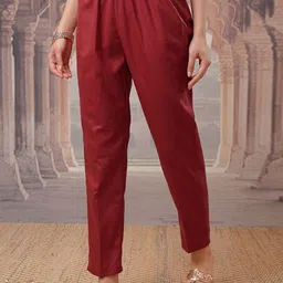 Vishudh Floral Yoke Design Regular Thread Work Kurta with Trousers & With Dupatta image 4