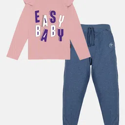KiddoPanti Girls Pure Cotton T-shirt With Trousers-image-80