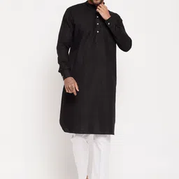 VASTRAMAY Mandarin Collar Straight Kurta With Trouser-picture-54