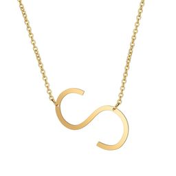 Yellow Chimes Gold -toned Initial Alphabet Letter S Pendant With Chain-image-35