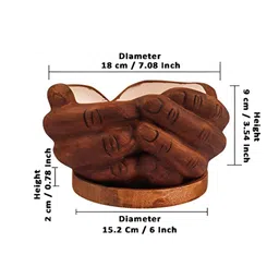 LASAKI Brown Textured Ceramic Planter With Tray image 4
