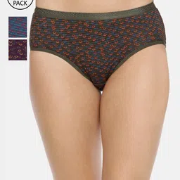 RedRose Women Pack Of 3 Printed Hipster Briefs-image-53