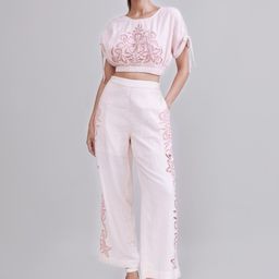 Style Island Women Self Design Relaxed-Fit Cotton Parallel Trousers-image-26