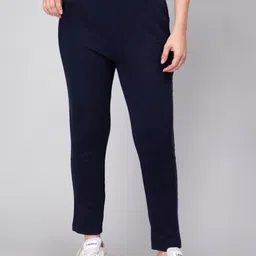ENTELLUS Women Mid-Rise Cotton Slim-Fit Track Pants-picture-46