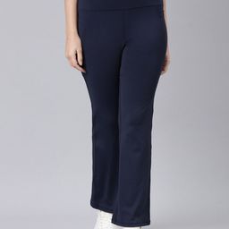 Enamor Women Antimicrobial Bootcut-Fit High Rise Track Pants-image-56