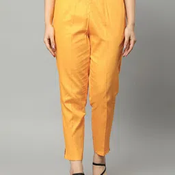 Mera Rang Women Mid-Rise Pure Cotton Cigarette Trouser-image-79