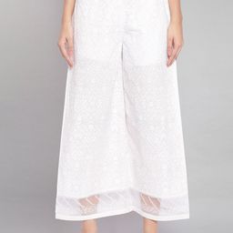 W Women Beige Floral Printed Ethnic Palazzos-image-72