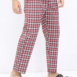 HIGHLANDER Men Checked Mid-Rise Lounge Pants-image-96