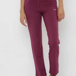 Candour London Women Maroon Solid Lounge Pants-image-9