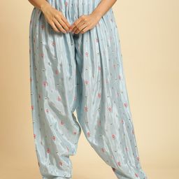 W Floral Printed Loose-Fit Salwar-image-94