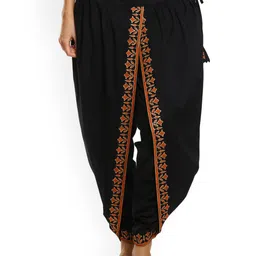 9rasa Women Hand Block Printed Cotton Mid-Rise Dhoti Pant-26