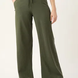 FEMEA Women Cotton Mid Rise Wide Leg Track Pants-picture-44