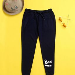 NUSYL Kids Navy Blue Printed Joggers-image-64