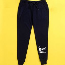 NUSYL Kids Navy Blue Printed Joggers-image-63