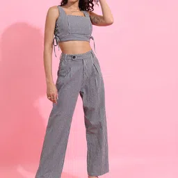 Tokyo Talkies Crop Top With Trousers-image-31