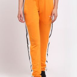 Club York Women Orange & White Solid Track Pants-image-70