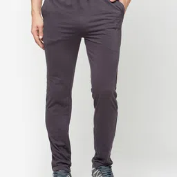SPORTO Men Charcoal Solid Track Pants-image-24